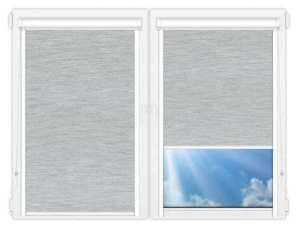 Кассетные рулонные шторы UNI Корсо светло-серый цена. Купить в «Мастерская Жалюзи»